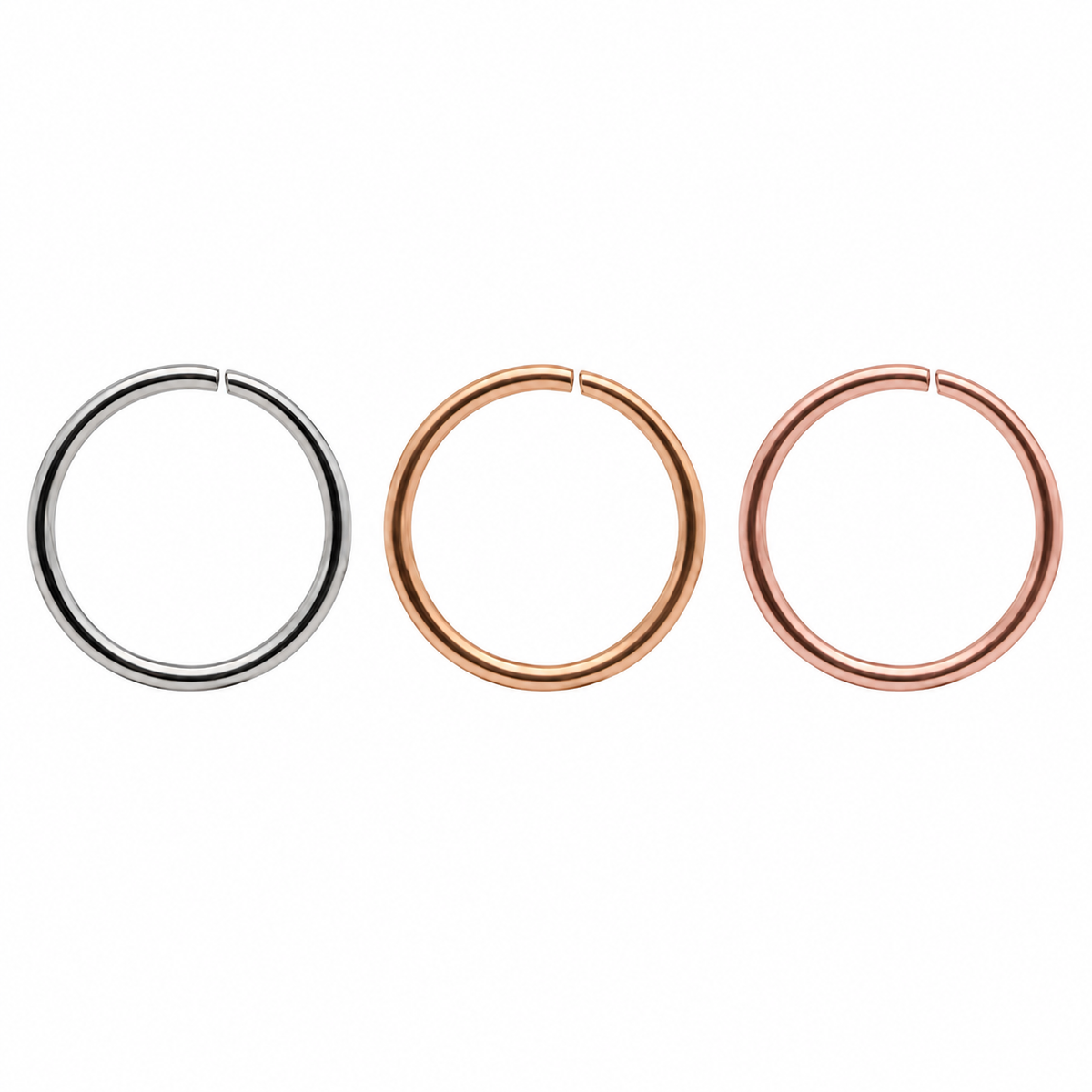 Special Offer - 3 Continuous Nose rings - 1 of Each Colour