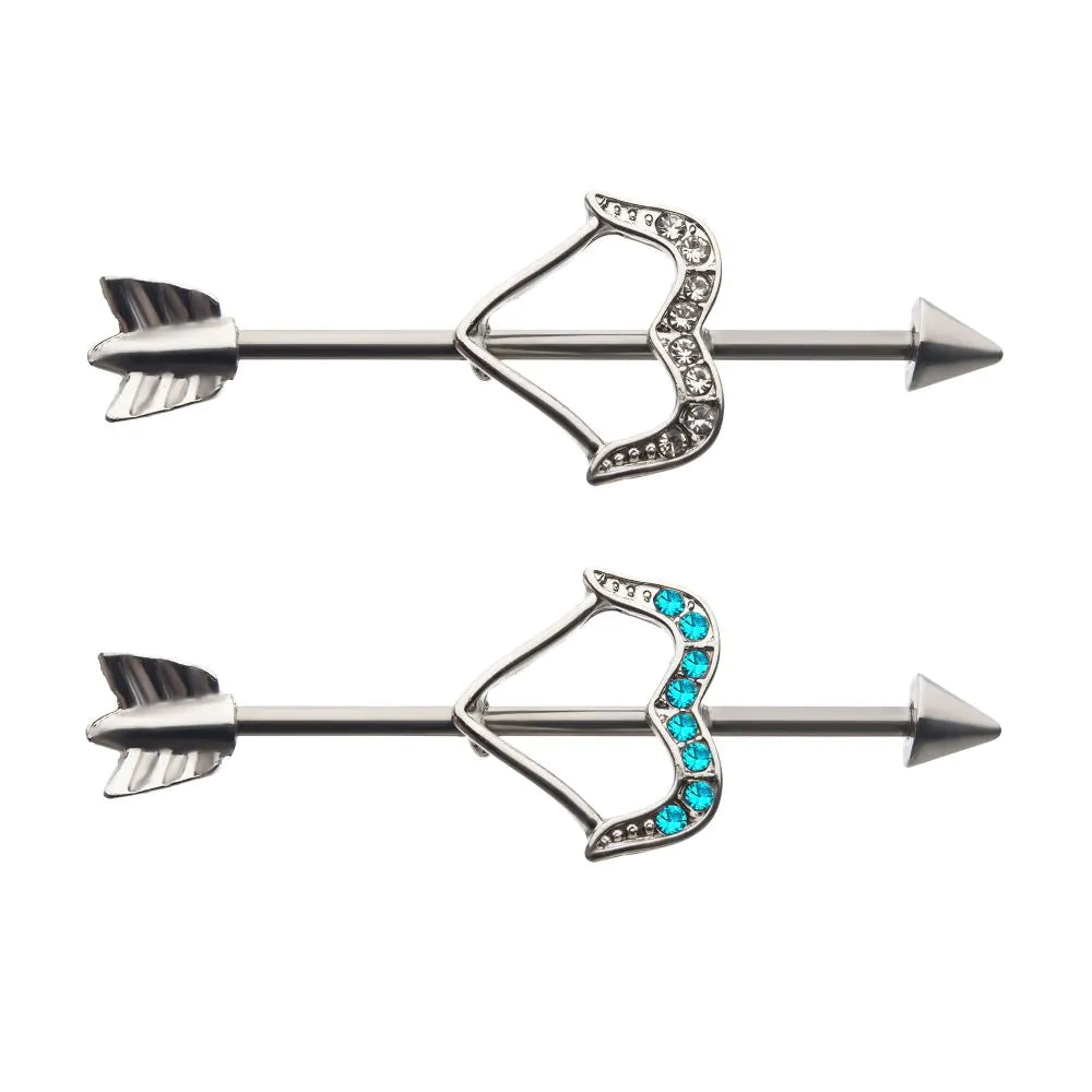 Gem Arrow Industrial Barbell - Pic&Mix The Body Jewellery Shop