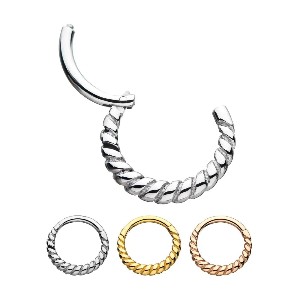 Twisted Hinged Segment Rings - Pic&Mix The Body Jewellery Shop