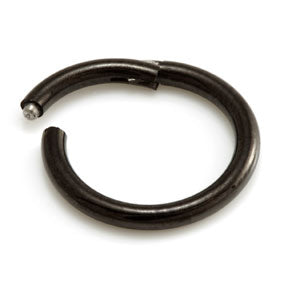 Initial Piercing - Hinged Rings High Polish or Black - Pic&Mix The Body Jewellery Shop