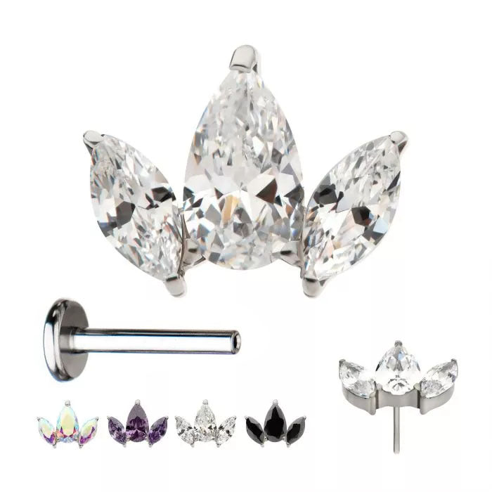 3 gem marquise Labret