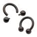 Initial Piercing  - 24k Black plated circular barbell - Pic&Mix The Body Jewellery Shop