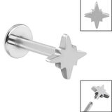 Ti Internal Point Star Labret - Pic&Mix The Body Jewellery Shop