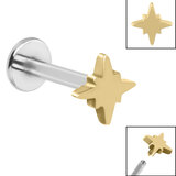 Ti Internal Point Star Labret - Pic&Mix The Body Jewellery Shop