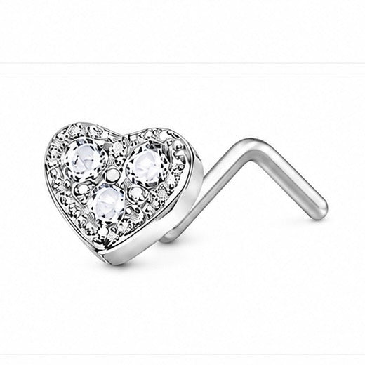 Assorted Crystal L Bend Decorative nose Studs