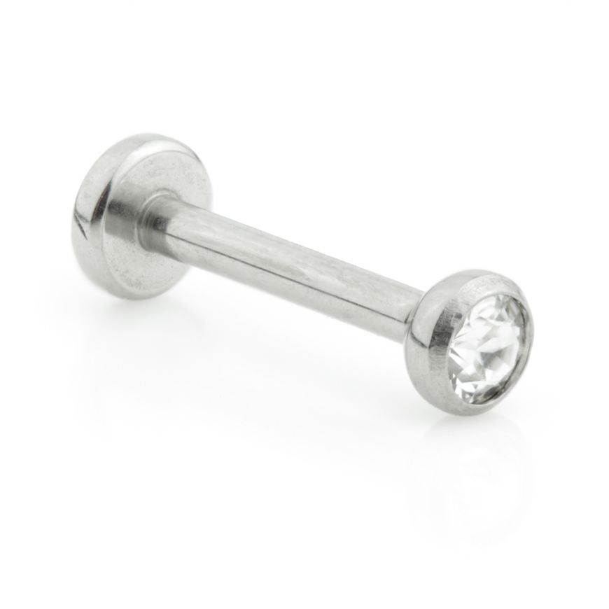 Initial Piercing  4mm push fit crystal Labret  - Initial Piercing - Pic&Mix The Body Jewellery Shop