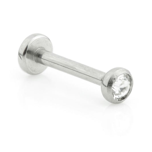 Initial Piercing  4mm push fit crystal Labret  - Initial Piercing - Pic&Mix The Body Jewellery Shop