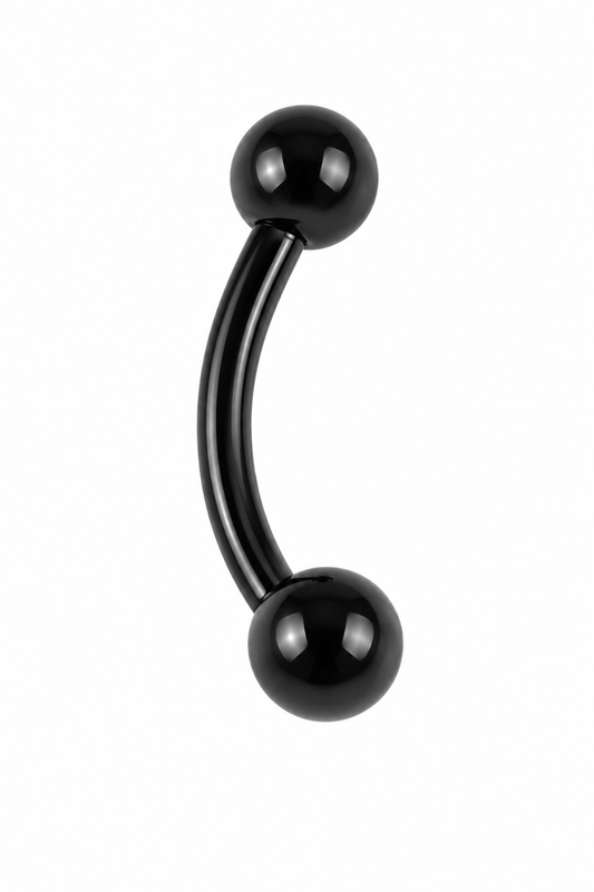 Black Steel Curved Barbells - 1.2mm