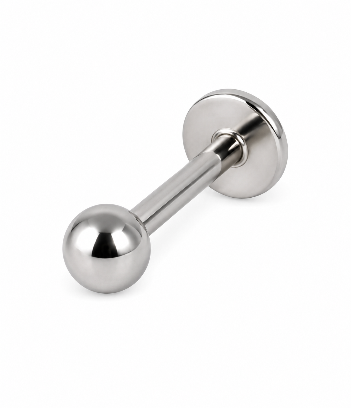 1.2mm Surgical Steel Labret Bar – Externally Threaded Flat Back Piercing Stud