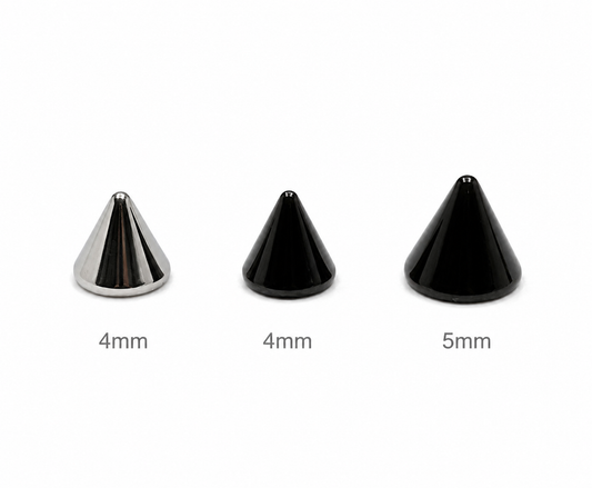 High Polish 1.6mm External thread 316L Steel Spike