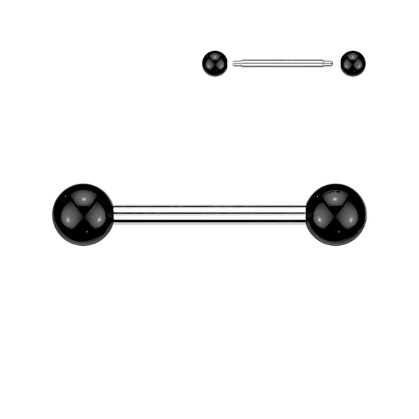 316L Surgical Steel Barbells With Solid Colored Acrylic Balls