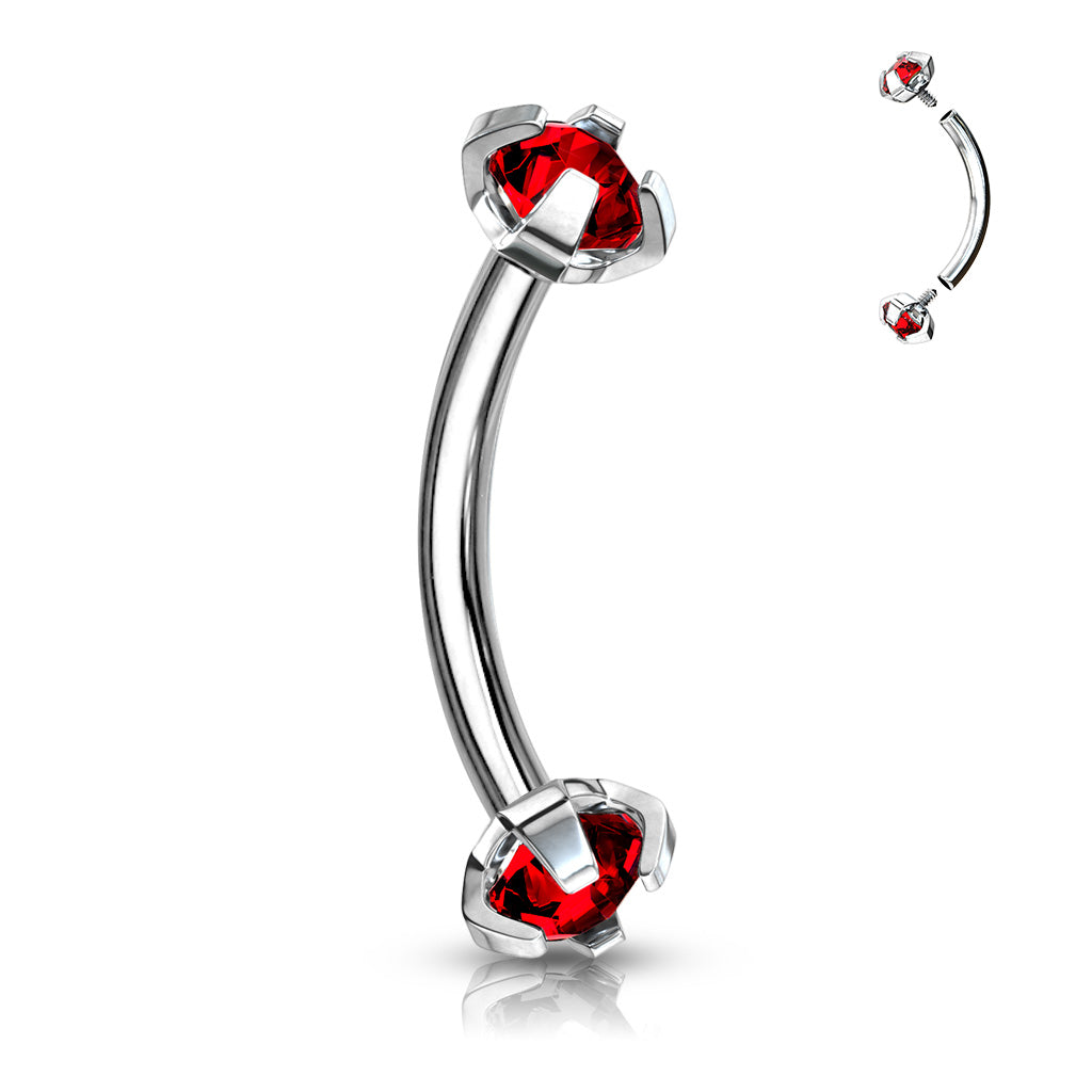 Claw set Curved Barbells - Pic&Mix The Body Jewellery Shop