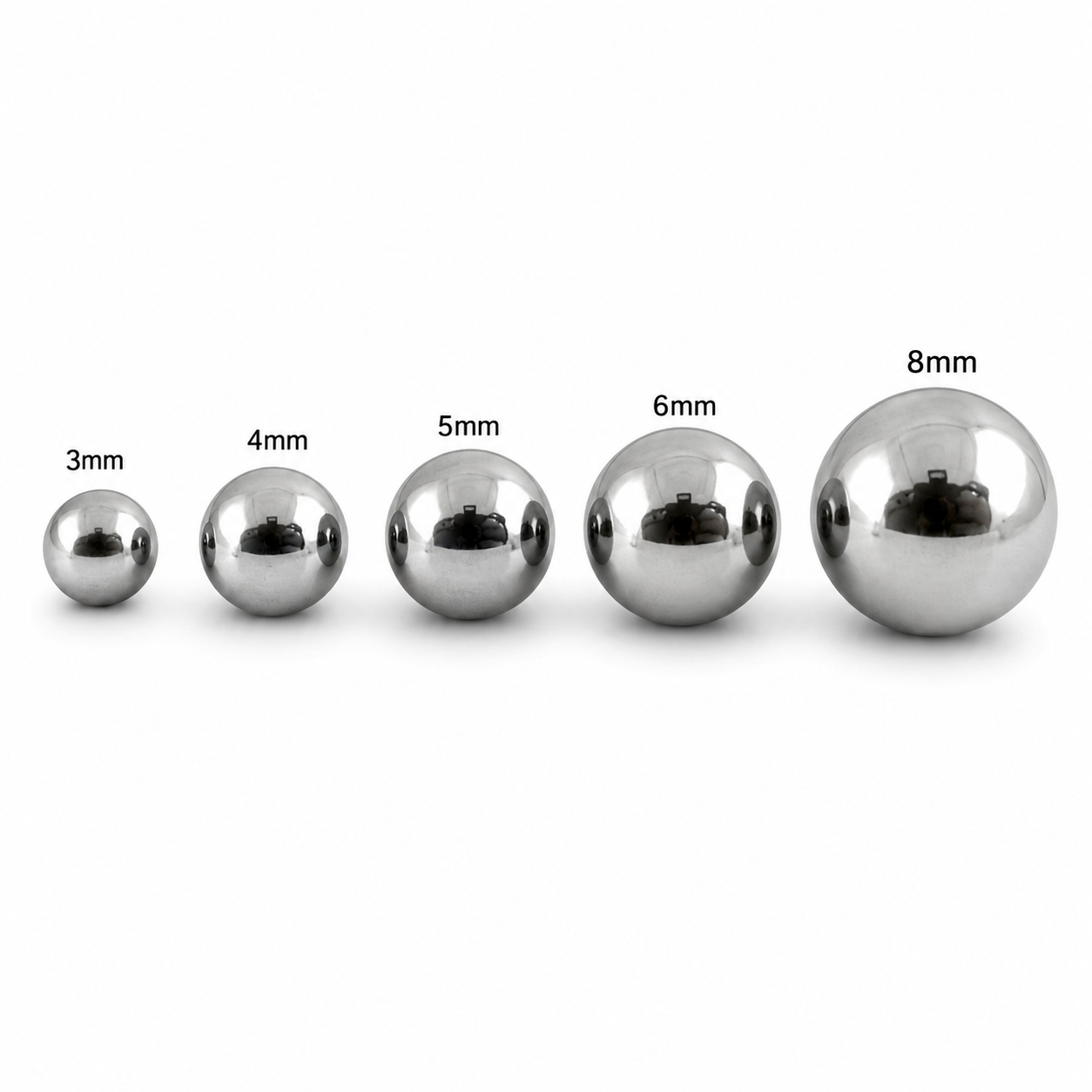 316L Surgical Steel Threaded Balls – Replacement Ends for Body Jewelry