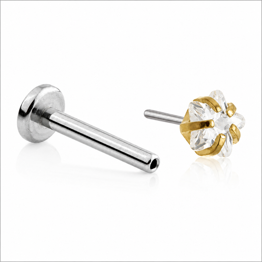 Initial Piercing - Star CZ labret
