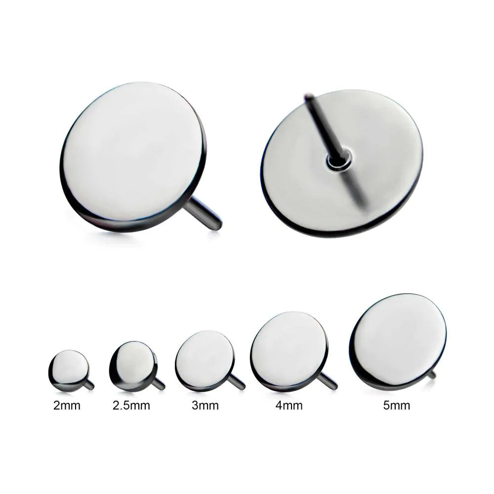 Initial Piercing 2.5mm Plain flat disk for Nose, Helix, Forward Helix, Tragus - Pic&Mix The Body Jewellery Shop