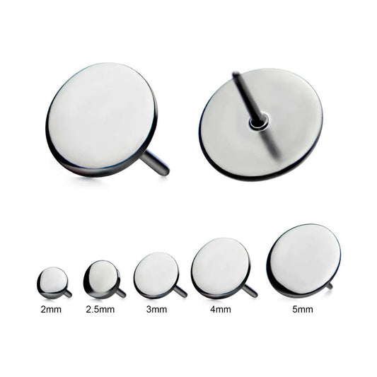 Initial Piercing 2.5mm Plain flat disk for Nose, Helix, Forward Helix, Tragus - Pic&Mix The Body Jewellery Shop