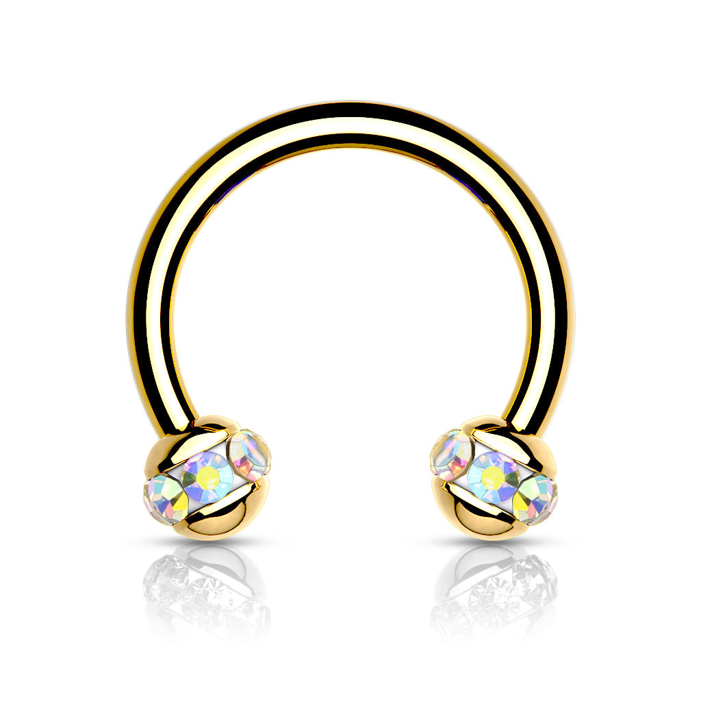 GP Circular Barbell with multigems - Pic&Mix The Body Jewellery Shop