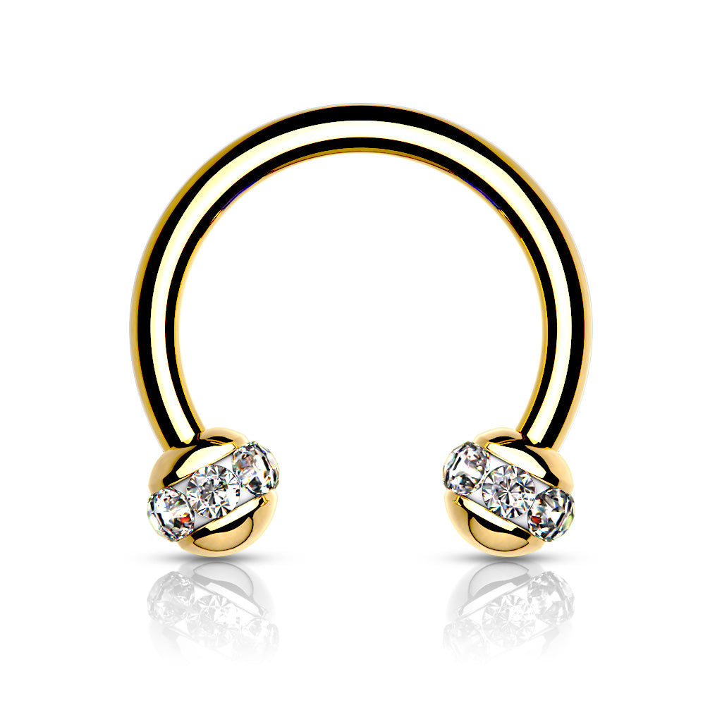 GP Circular Barbell with multigems - Pic&Mix The Body Jewellery Shop