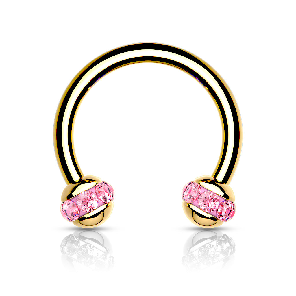 GP Circular Barbell with multigems - Pic&Mix The Body Jewellery Shop