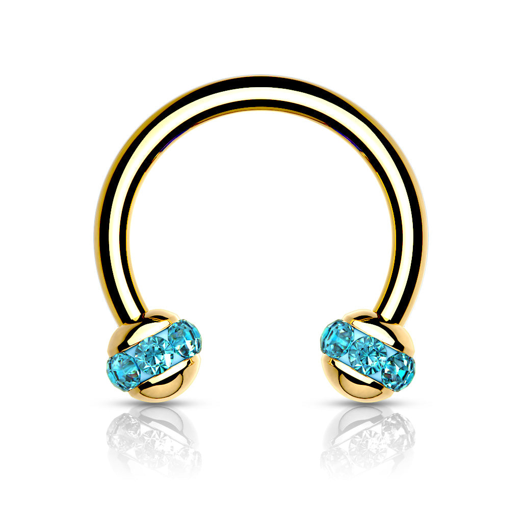GP Circular Barbell with multigems - Pic&Mix The Body Jewellery Shop