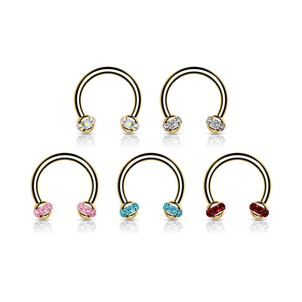 GP Circular Barbell with multigems - Pic&Mix The Body Jewellery Shop