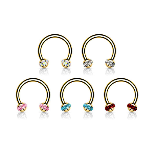 GP Circular Barbell with multigems - Pic&Mix The Body Jewellery Shop