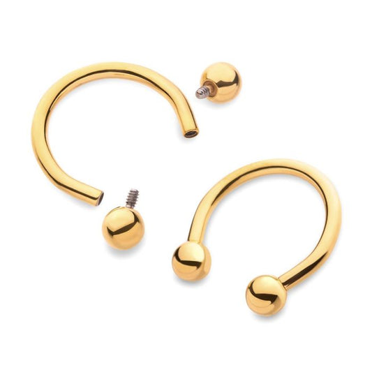 Ti 24k Plated 6mm Circular Ring - Pic&Mix The Body Jewellery Shop