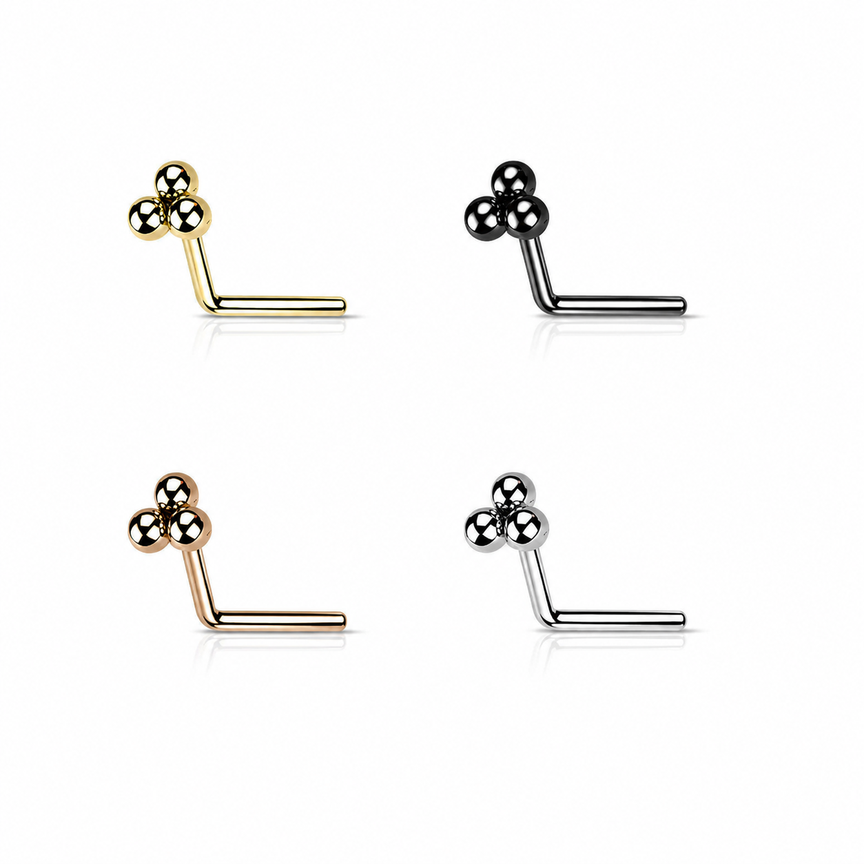 Steel trinity L Bend Nose Stud