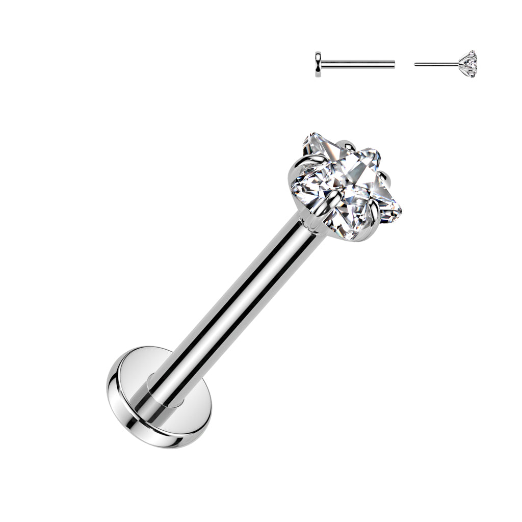 Ti labret - Internal thread HP, Rose or Yellow Hearts or star - Pic&Mix The Body Jewellery Shop
