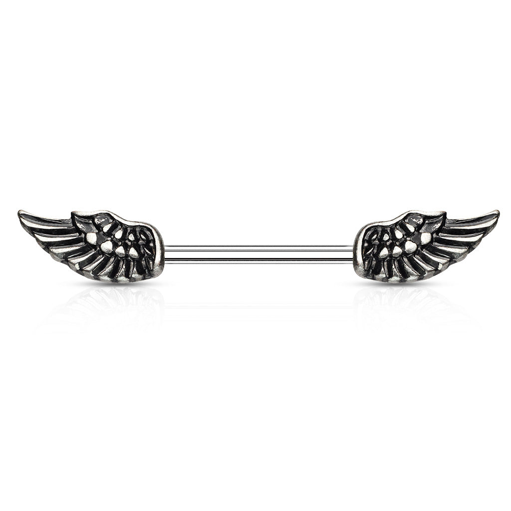 Angel Wings 316L Surgical Steel Nipple Barbell Rings - Pic&Mix The Body Jewellery Shop