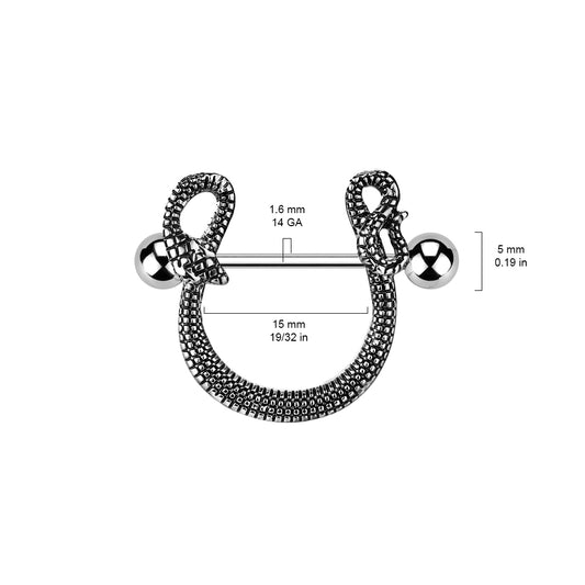 Snake Nipple Shield - Pic&Mix The Body Jewellery Shop