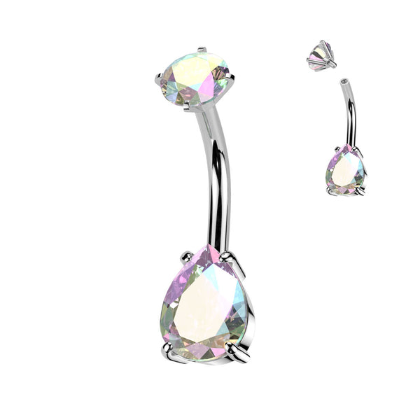 Crystal claw set belly bars