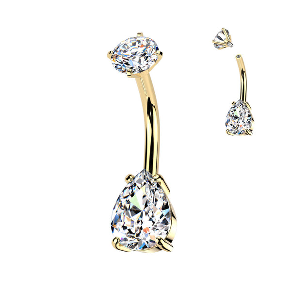 Crystal claw set belly bars