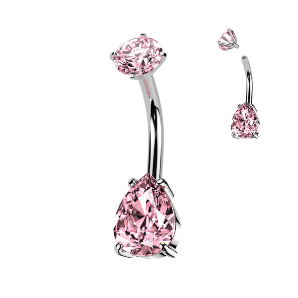 Crystal claw set belly bars