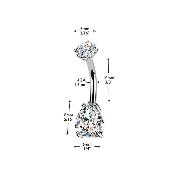 Crystal claw set belly bars