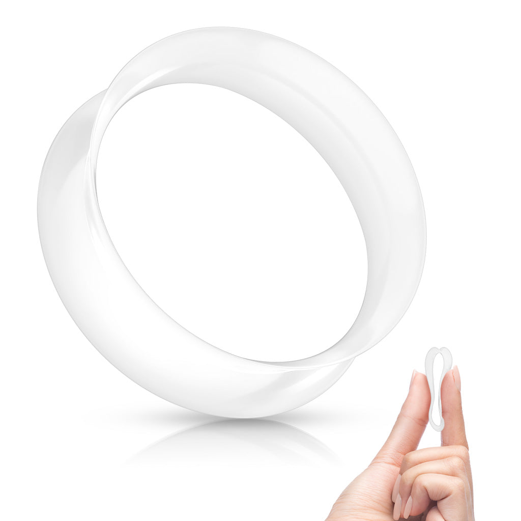 Silicone Tunnels - Clear - Pic&Mix The Body Jewellery Shop