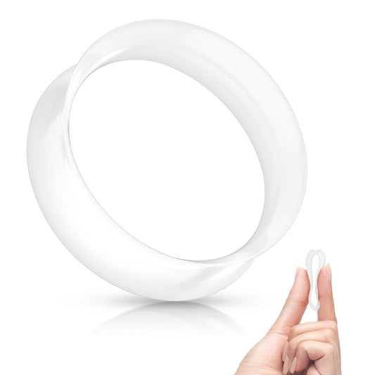 Silicone Tunnels - Clear - Pic&Mix The Body Jewellery Shop