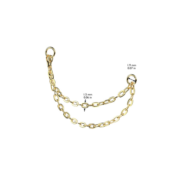 Titanium Connector Double Chain With 2 O-ring
