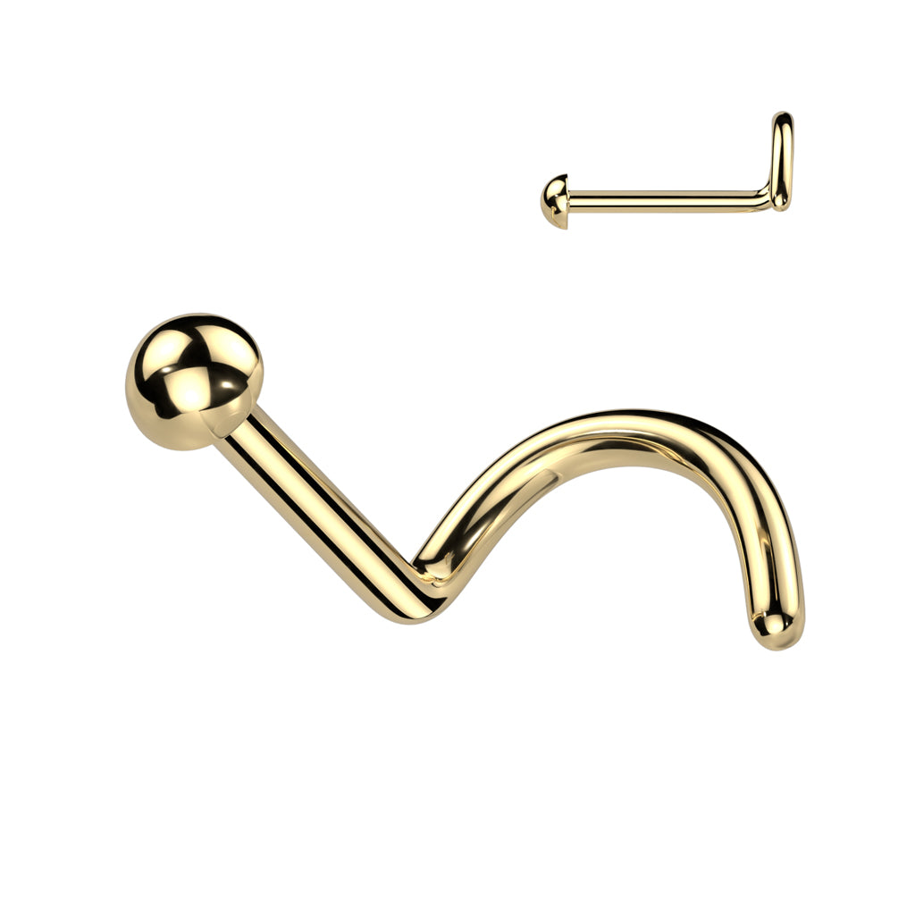 Dome Implant Grade Titanium Nose Screw - Pic&Mix The Body Jewellery Shop