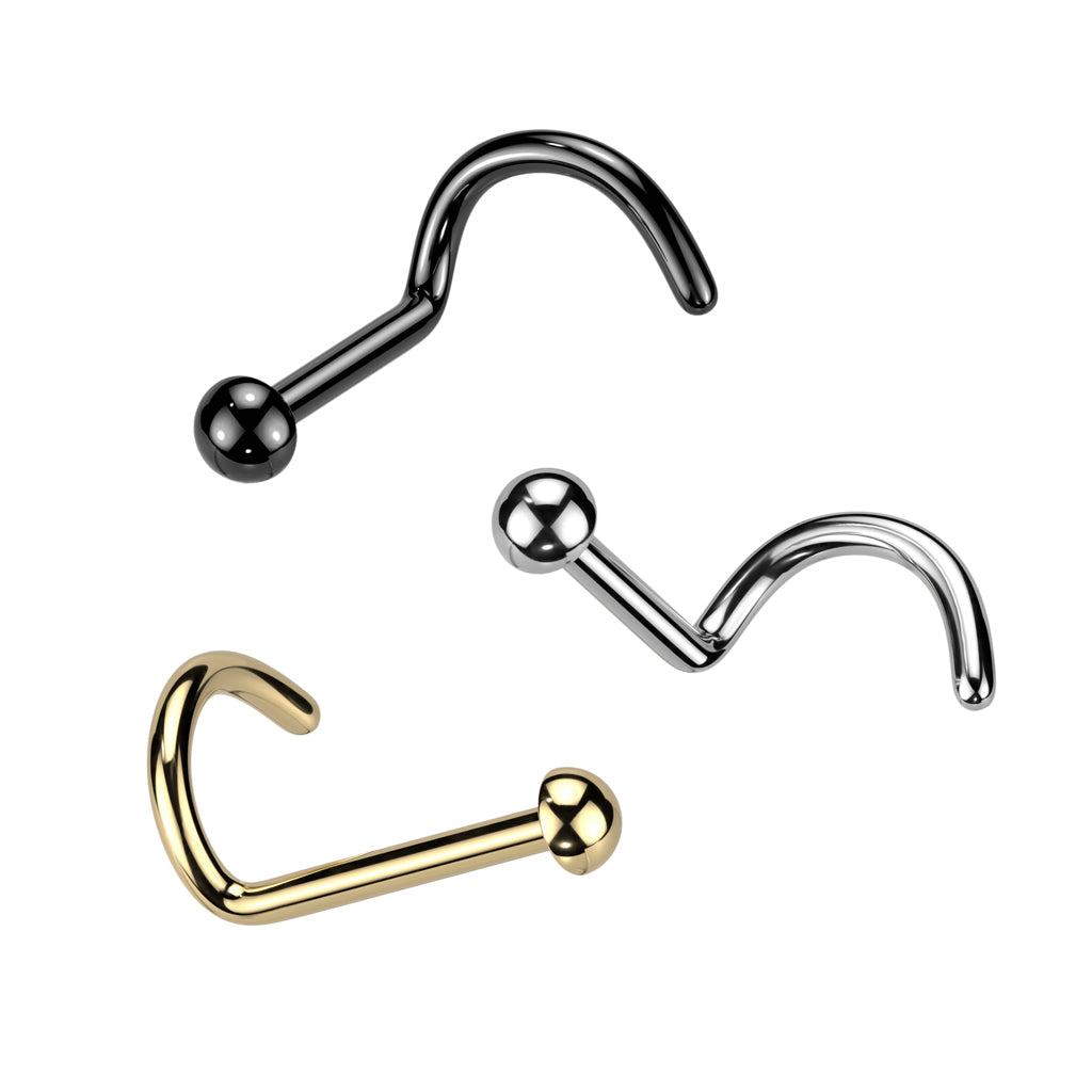 Dome Implant Grade Titanium Nose Screw - Pic&Mix The Body Jewellery Shop