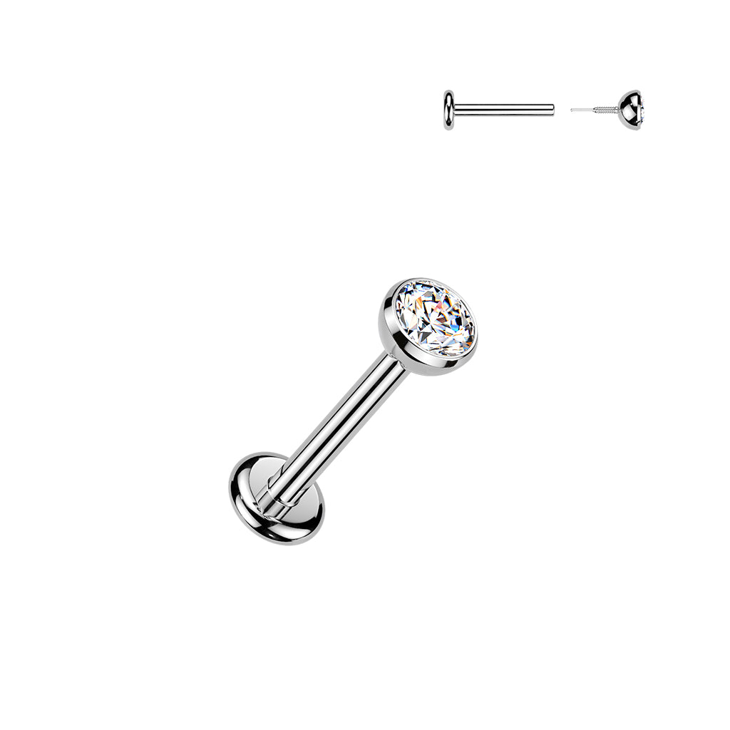 Titanium Internal thread Nose Labret - Pic&Mix The Body Jewellery Shop