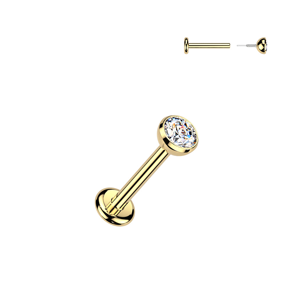 Titanium Internal thread Nose Labret - Pic&Mix The Body Jewellery Shop