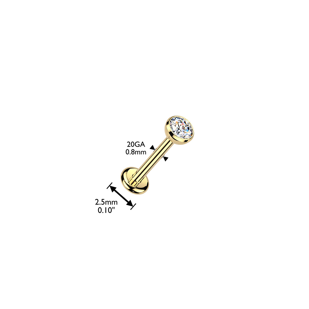 Titanium Internal thread Nose Labret - Pic&Mix The Body Jewellery Shop