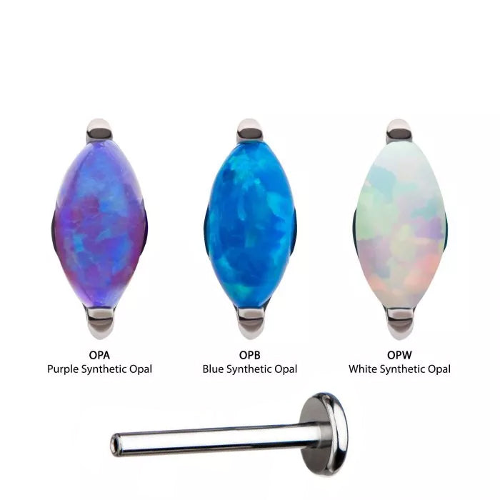 Synthetic opal marquise Labrets