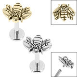 Ti Micro bar - Push fit bee top - Pic&Mix The Body Jewellery Shop