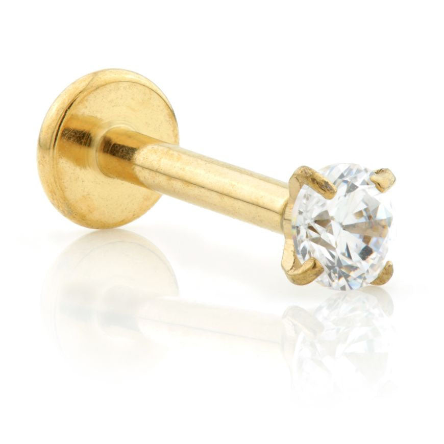 Ti labret - Internal thread HP, Rose or Yellow Hearts or star - Pic&Mix The Body Jewellery Shop