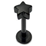 Black Star 316l labret bar - Pic&Mix The Body Jewellery Shop