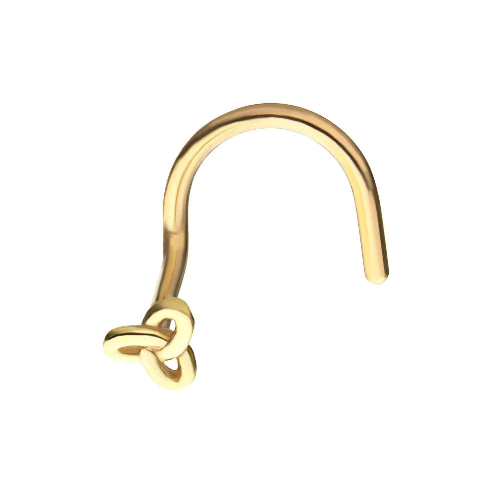 Initial Piercing - 14ct Yellow gold Trinity Knot - Pic&Mix The Body Jewellery Shop