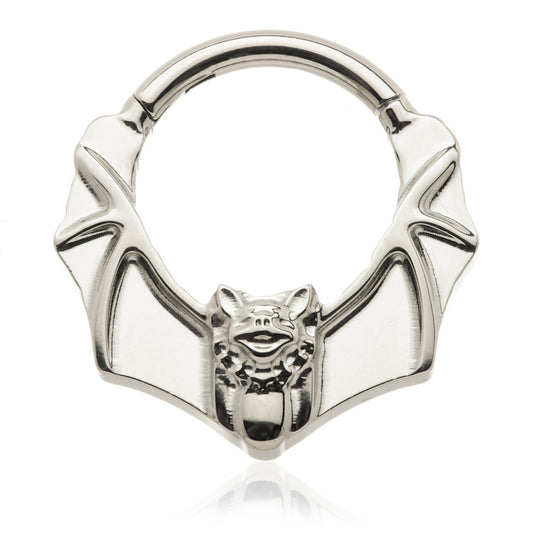 Titanium Bat hinged ring 1 - Pic&Mix The Body Jewellery Shop