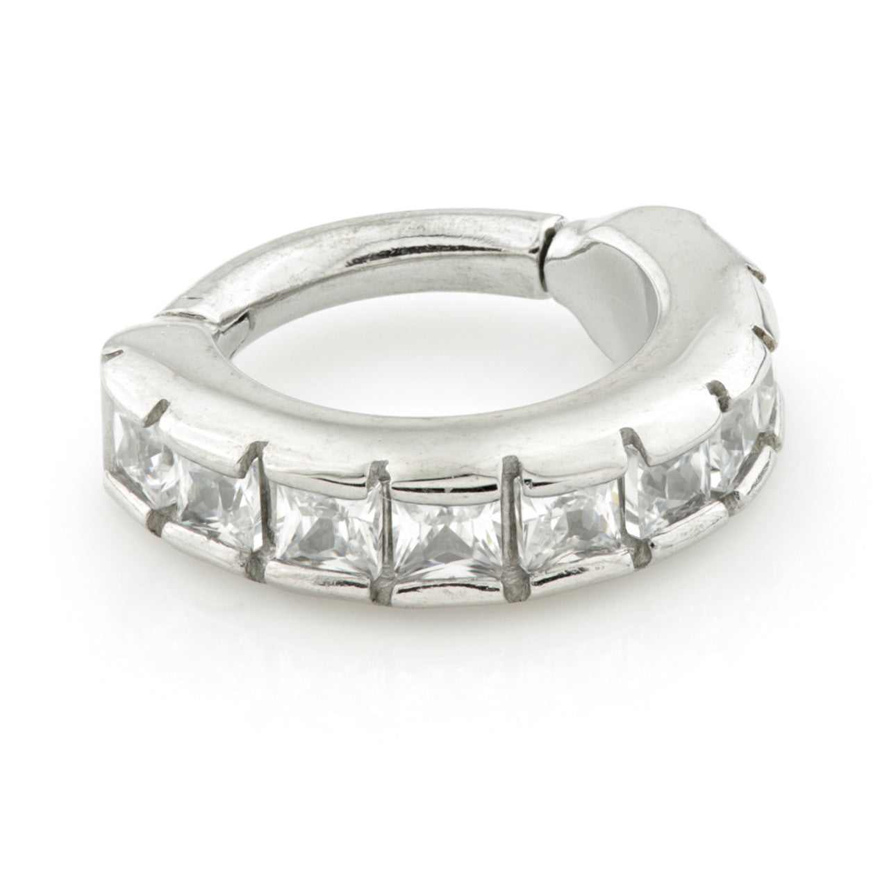 Steel crystal hinged ring 1.2 - Pic&Mix The Body Jewellery Shop